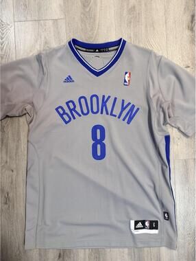 Adidas 2013 Brooklyn Nets Deron Williams NBA Swingman Sleeved Jersey Men's Small